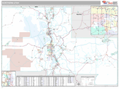 Northern State Sectional Wall Map Premium Style