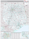 North Eastern State Sectional Wall Map Premium Style