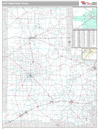 North Western State Sectional Wall Map Premium Style