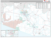 Southern State Sectional Wall Map Premium Style