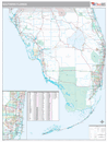 Southern State Sectional Wall Map Premium Style