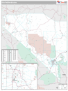 Southern State Sectional Wall Map Premium Style