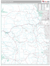 Western State Sectional Wall Map Premium Style