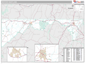 Western State Sectional Wall Map Premium Style