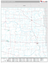 Western State Sectional Wall Map Premium Style