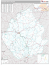 Western State Sectional Wall Map Premium Style