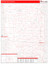 Eastern State Sectional Wall Map Red Line Style