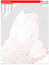 Northern State Sectional Wall Map Red Line Style