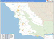 Santa Barbara-Santa Maria-San Luis Obispo DMR Wall Map Basic Style