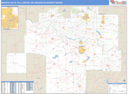 Wichita Falls & Lawton DMR Wall Map Basic Style