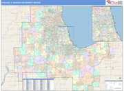 Chicago DMR Wall Map Color Cast Style