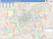 Dallas-Ft.Worth DMR Wall Map Color Cast Style