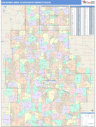 Des Moines-Ames DMR Wall Map Color Cast Style