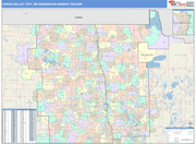 Fargo-Valley City DMR Wall Map Color Cast Style