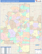 Ft. Wayne DMR Wall Map Color Cast Style