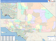 Los Angeles DMR Wall Map Color Cast Style