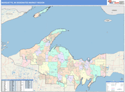 Marquette DMR Wall Map Color Cast Style