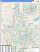 Minneapolis-St. Paul DMR Map Color Cast Style