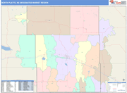 North Platte DMR Wall Map Color Cast Style