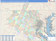 Washington (Hagerstown) DMR Wall Map Color Cast Style
