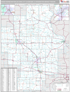 Cedar Rapids-Waterloo-Iowa City & Dubuque DMR Wall Map Premium Style