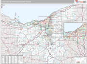 Cleveland DMR Wall Map Premium Style