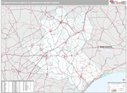 Florence-Myrtle Beach DMR Wall Map Premium Style