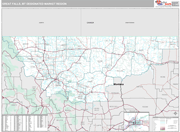 Great Falls DMR Wall Map Premium Style