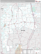 Greenwood-Greenville DMR Wall Map Premium Style