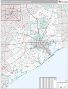 Houston DMR Wall Map Premium Style