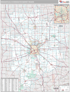 Indianapolis DMR Wall Map Premium Style