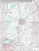 Louisville DMR Wall Map Premium Style
