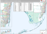 Miami-Ft. Lauderdale DMR Wall Map Premium Style