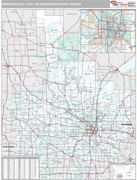 Minneapolis-St. Paul DMR Wall Map Premium Style