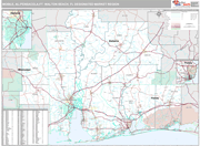 Mobile-Pensacola (Ft. Walton Beach) DMR Wall Map Premium Style