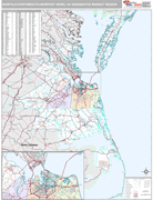 Norfolk-Portsmouth-Newport News DMR Wall Map Premium Style