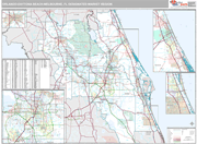 Orlando-Daytona Beach-Melbourne DMR Wall Map Premium Style