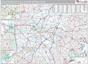 Raleigh-Durham (Fayetteville) DMR Wall Map Premium Style