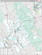 Sacramento-Stockton-Modesto DMR Wall Map Premium Style