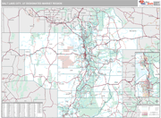 Salt Lake City DMR Wall Map Premium Style
