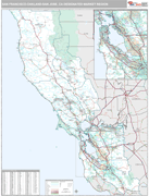 San Francisco-Oakland-San Jose DMR Wall Map Premium Style