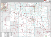 Wichita Falls & Lawton DMR Wall Map Premium Style