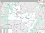 Yakima-Pasco-Richland-Kennewick DMR Wall Map Premium Style