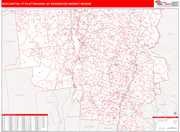 Burlington-Plattsburgh DMR Map Red Line Style