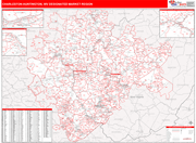 Charleston-Huntington DMR Map Red Line Style