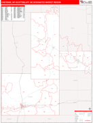 Cheyenne-Scottsbluff DMR Wall Map Red Line Style