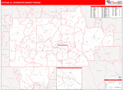 Dothan DMR Wall Map Red Line Style