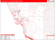 Ft. Myers-Naples DMR Wall Map Red Line Style