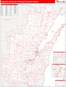 Green Bay-Appleton DMR Map Red Line Style