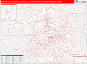 Greenville-Spartanburg-Asheville-Anderson DMR Map Red Line Style